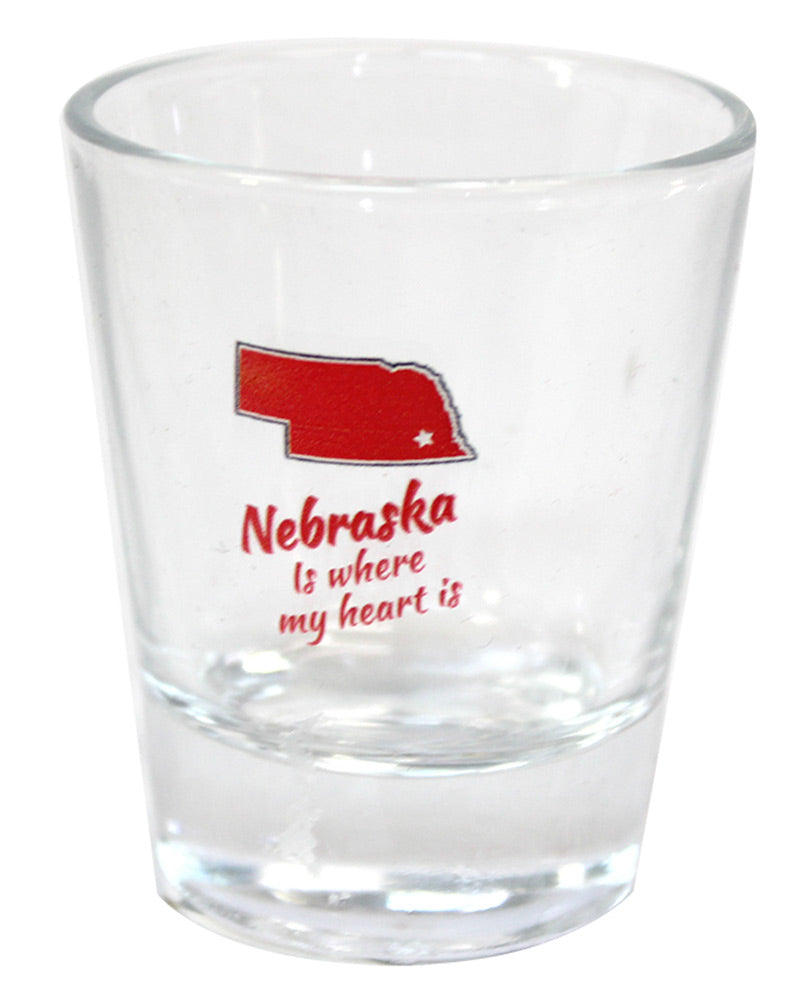 Nebraska State Outline Lincoln Shot Glass