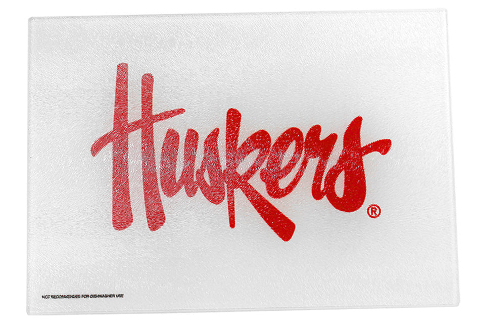 Huskers Glass Cutting Board