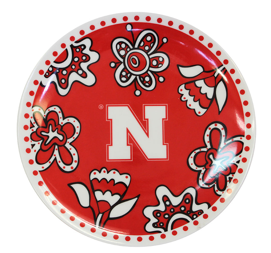 Nebraska Floral Plate