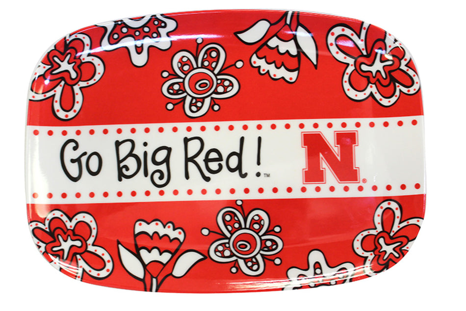 Nebraska Floral Platter