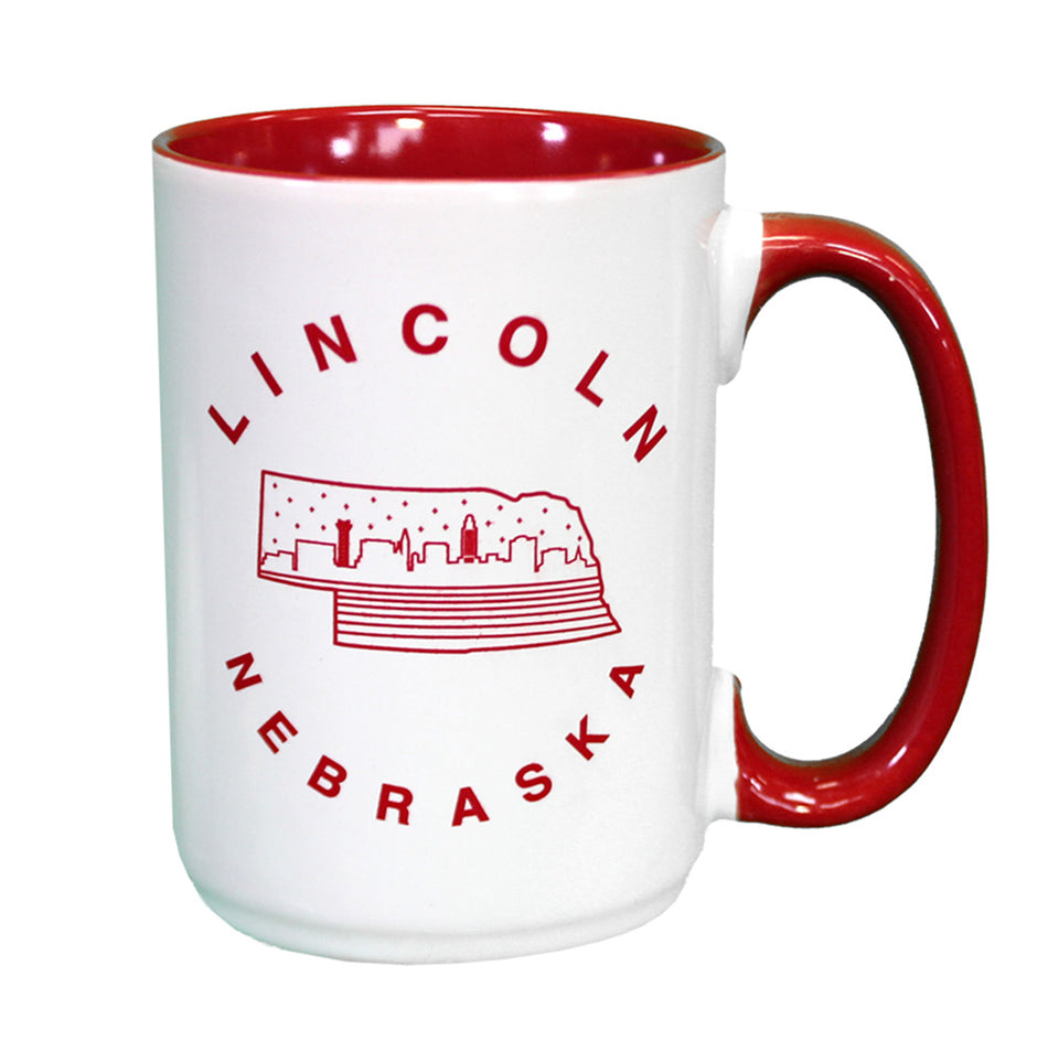 Lincoln Nebraska Skyline Mug