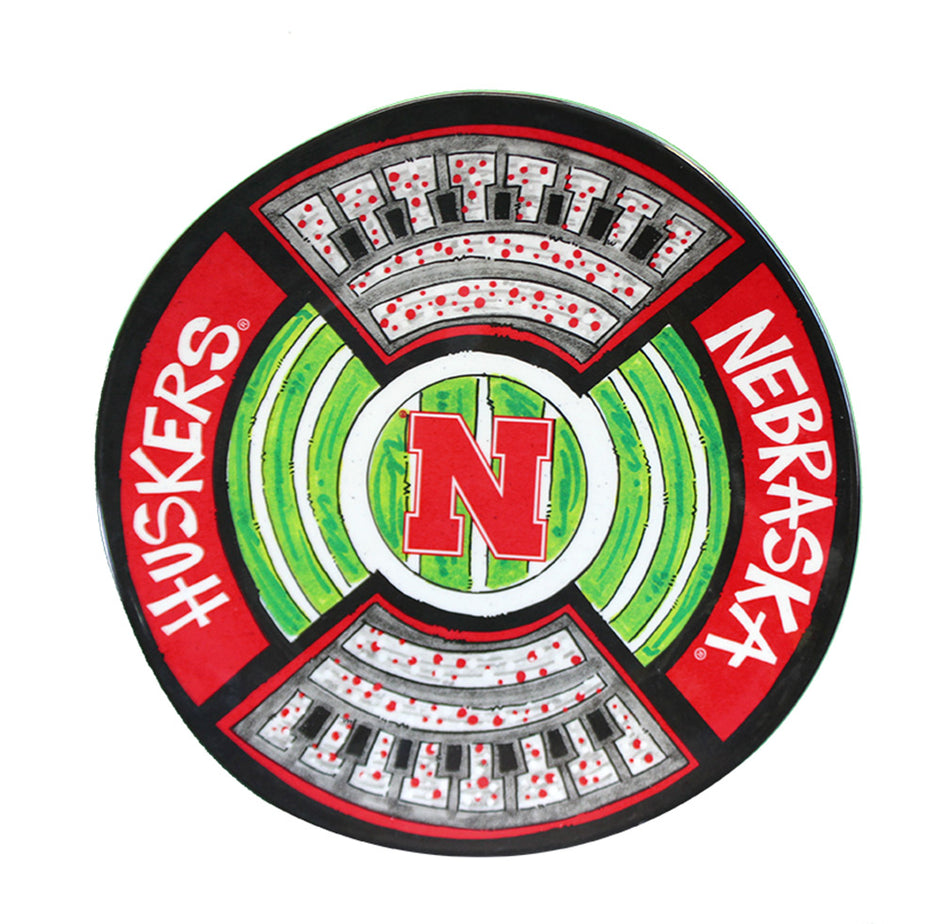 Nebraska Huskers Stadium Platter