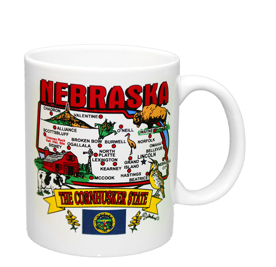 Nebraska State Map Mug