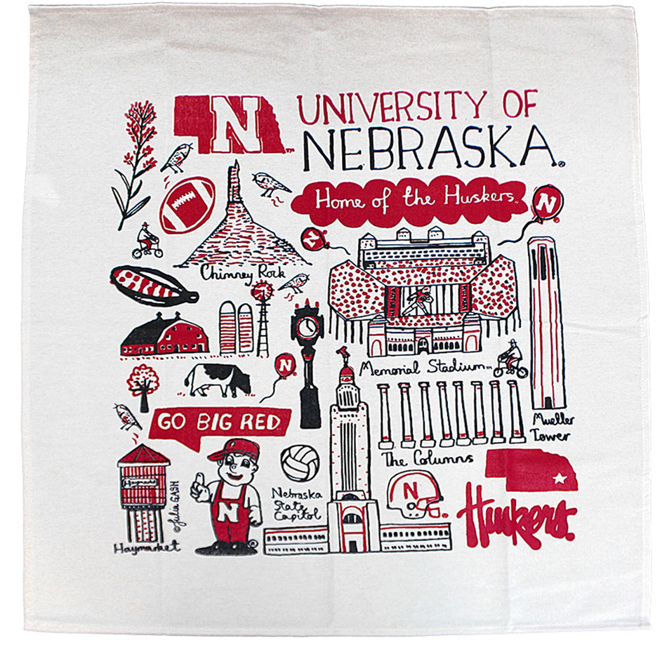 Husker Landmarks Julia Gash Kitchen Towel