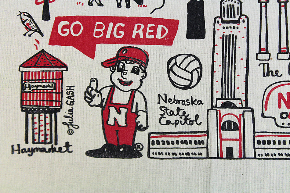 Husker Landmarks Julia Gash Kitchen Towel