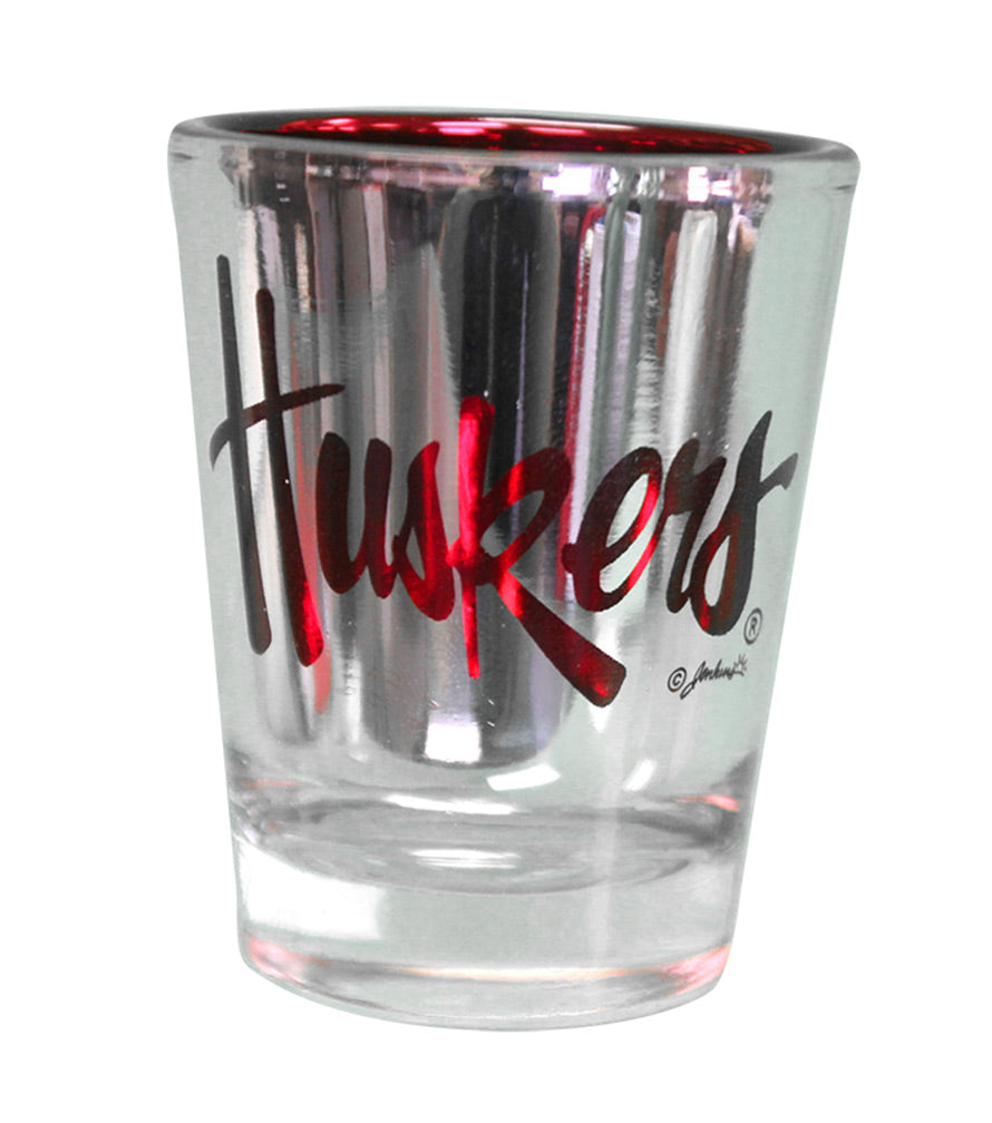 Husker Script Laser Cut Shot Glass