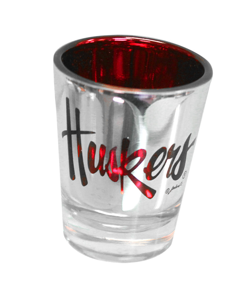 Husker Script Laser Cut Shot Glass