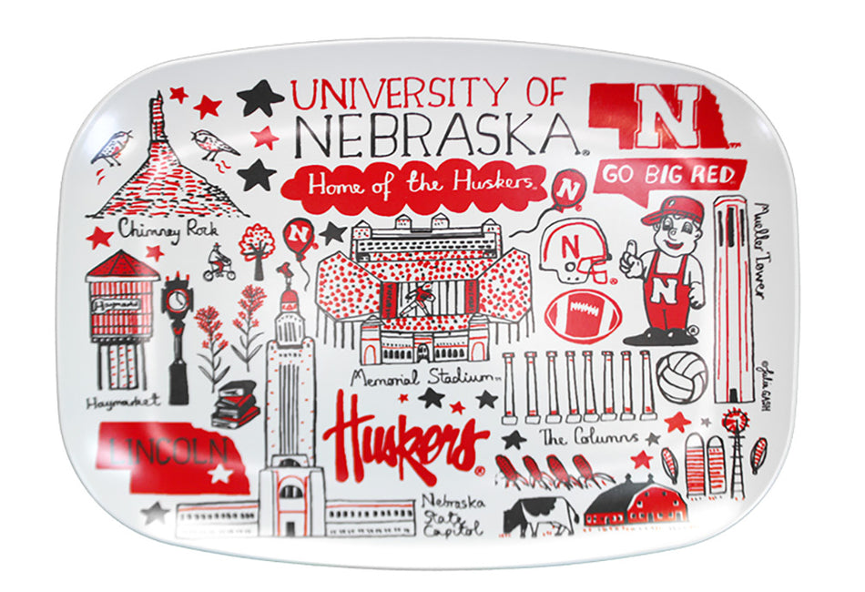 Husker Landmarks Platter