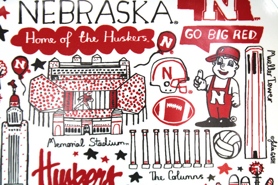 Husker Landmarks Platter