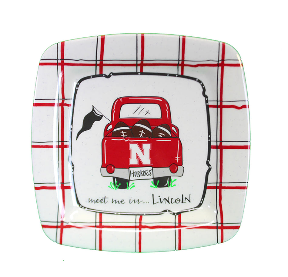 Nebraska Huskers Truck Square Plate