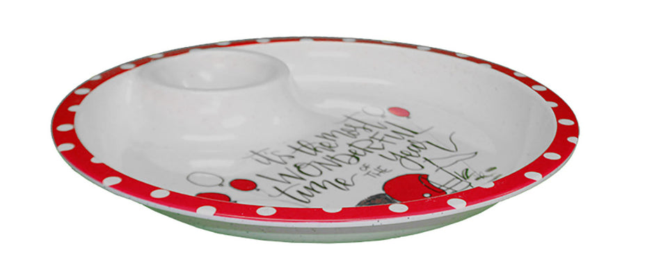 Nebraska Football Tailgate Chip And Dip Plate