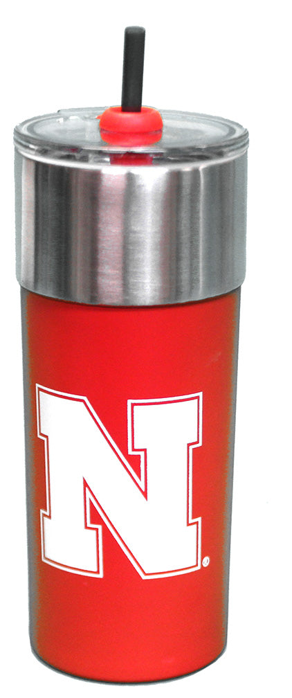 Nebraska Stainless Steel Tumbler N Straw