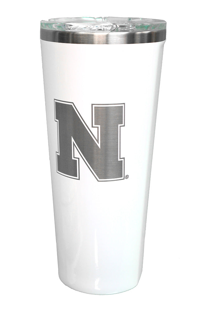 Triple Insulated Nebraska Corkcicle Travel Tumbler - White