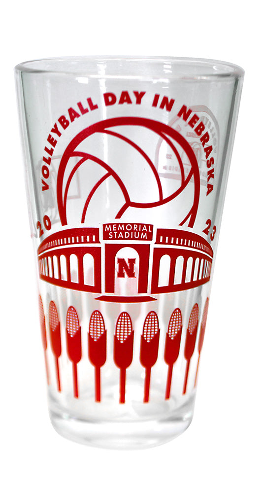 Volleyball Day In Nebraska Pint Glass