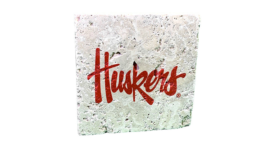 Huskers Script Stone Coaster