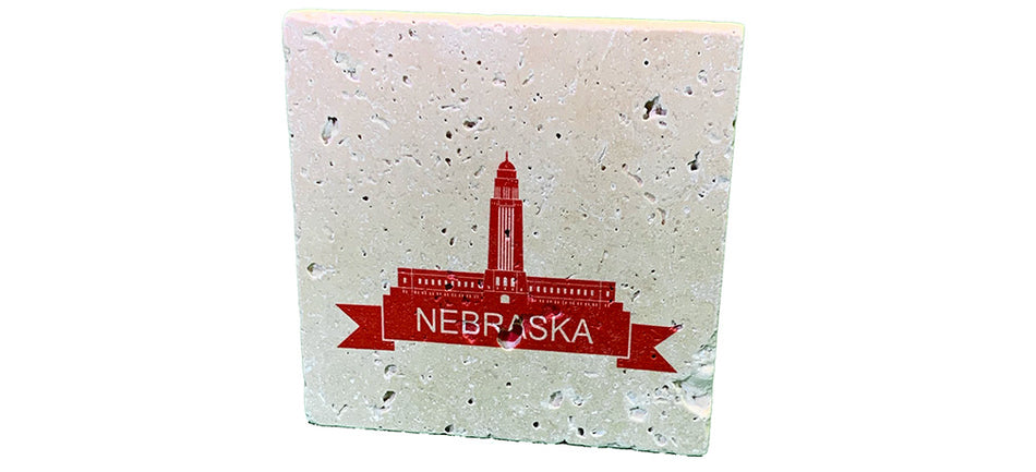 Lincoln Nebraska Capitol Stone Coaster