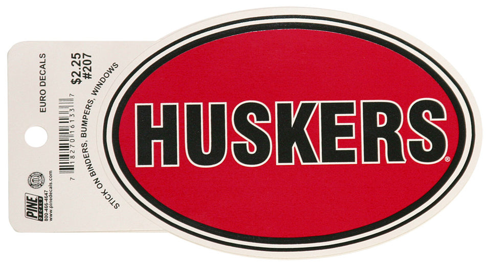 Red Huskers Euro Decal