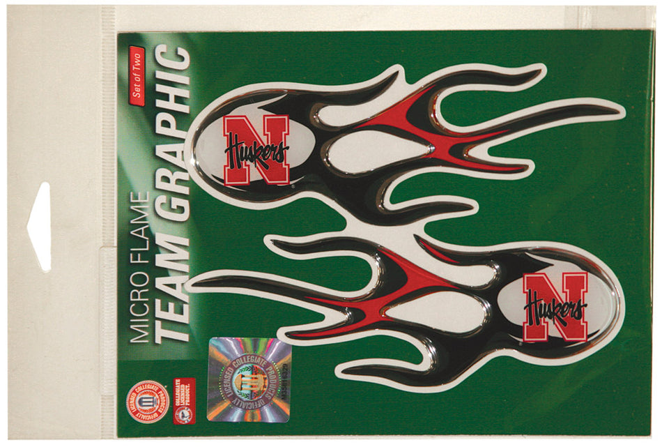 Husker Flame Graphics Stickers