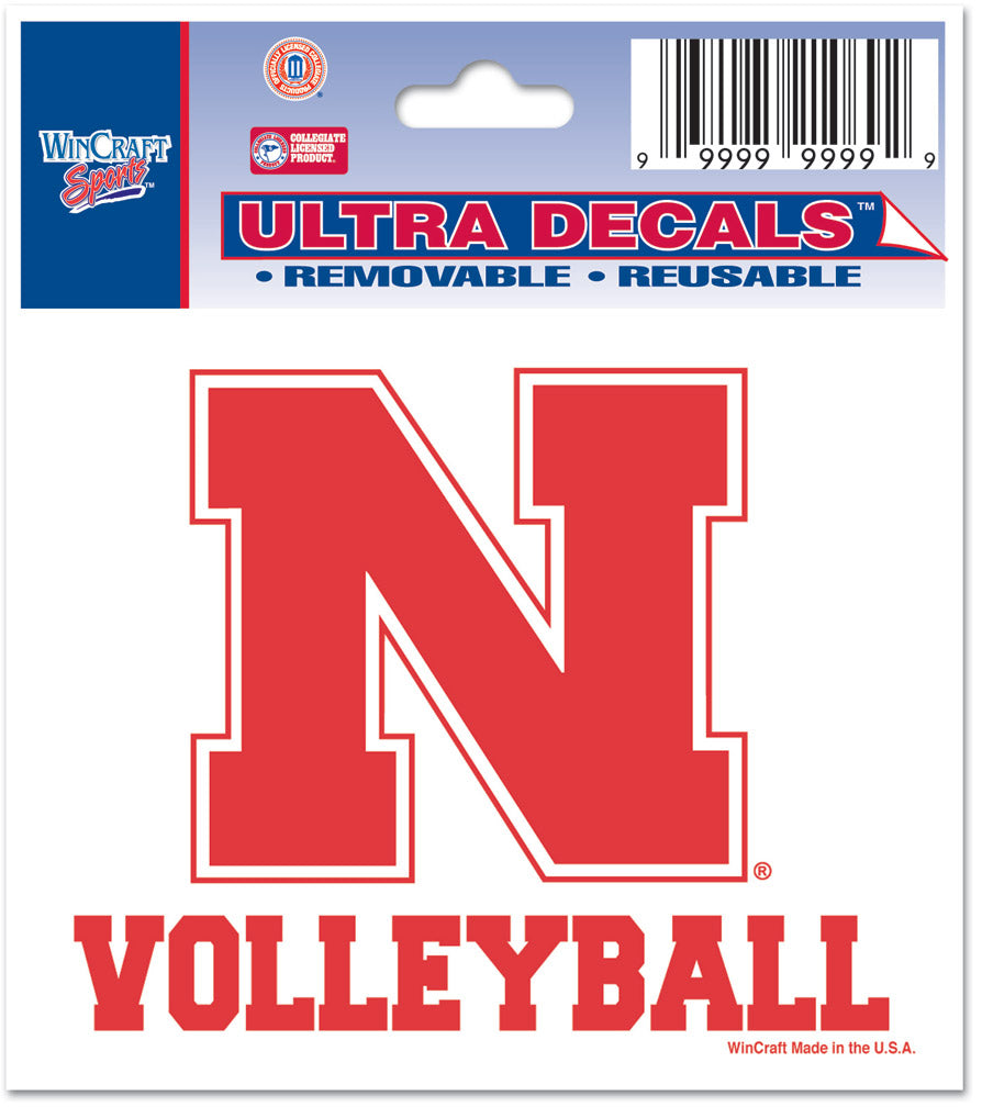 Nebraska Volleyball Static Cling