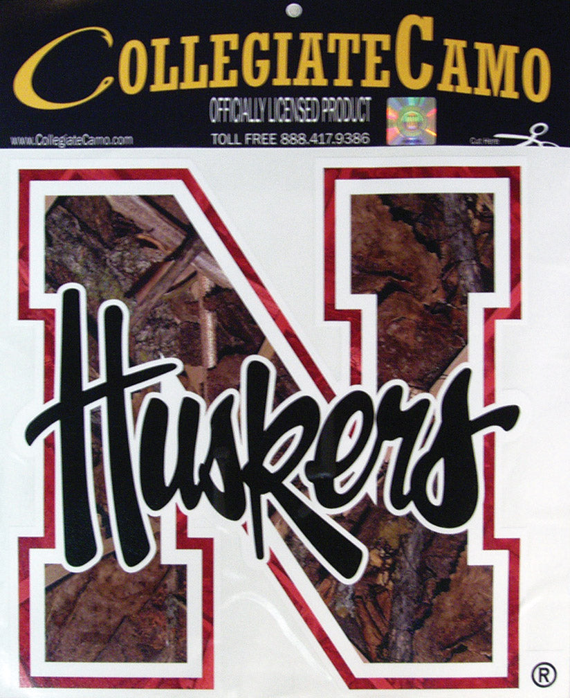 Camo N Huskers Decal