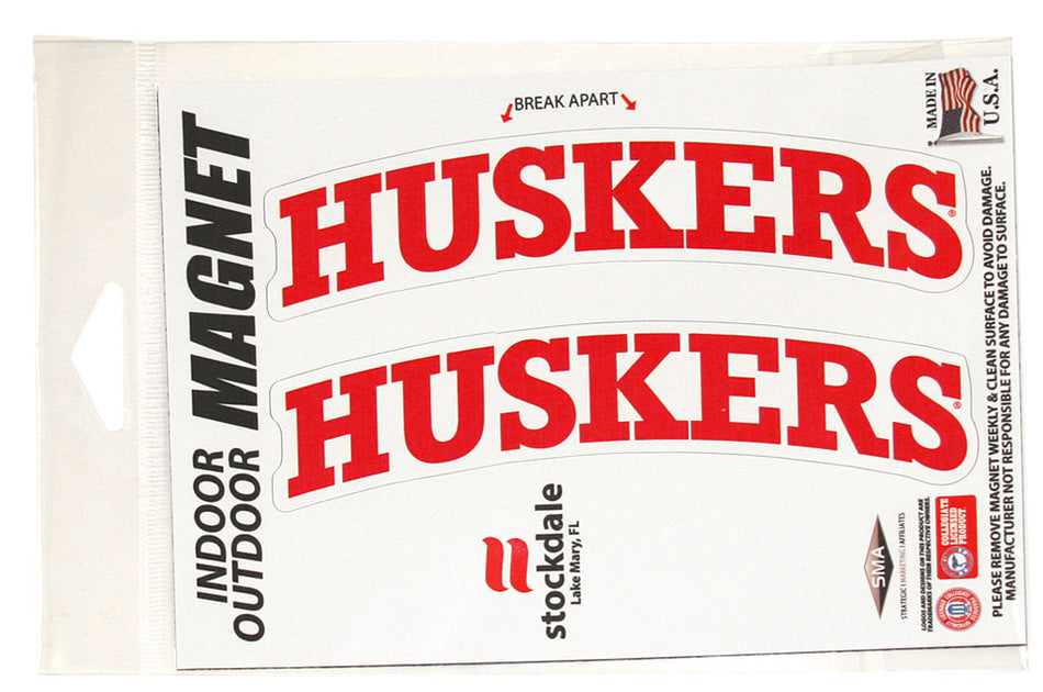 Block Letters Huskers Magnet