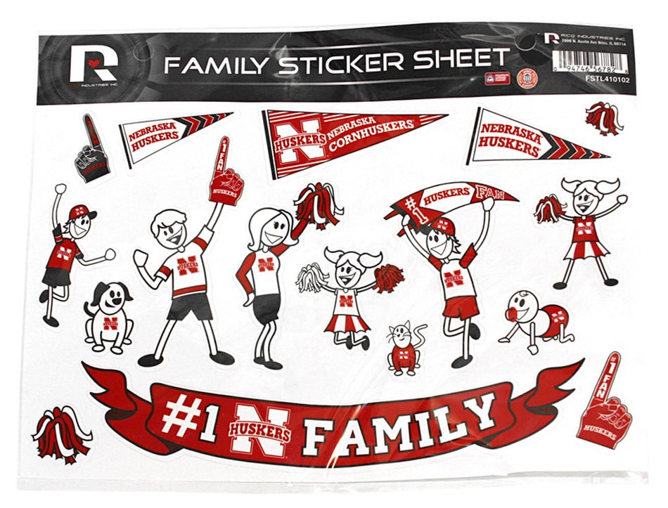 Husker Sticker Family
