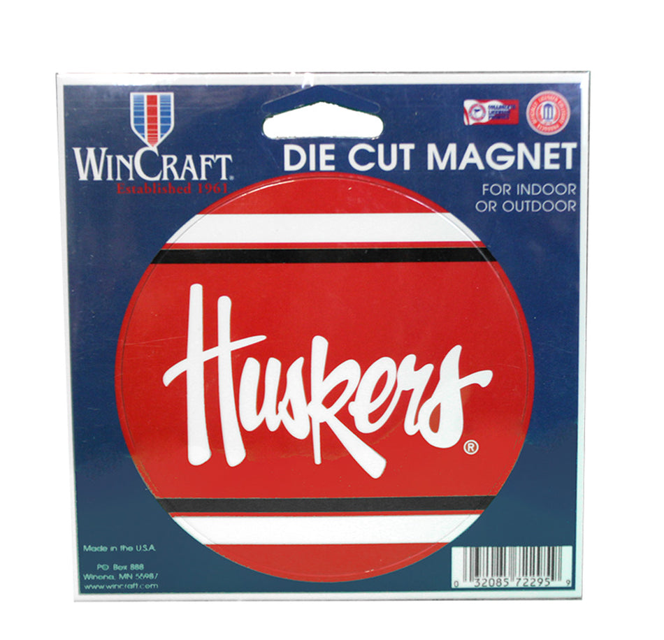 Huskers 4 inch Circle Magnet