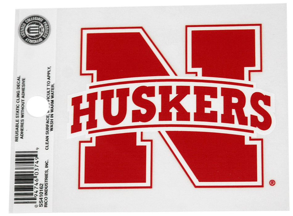 Nebraska Husker Iron N Static Cling