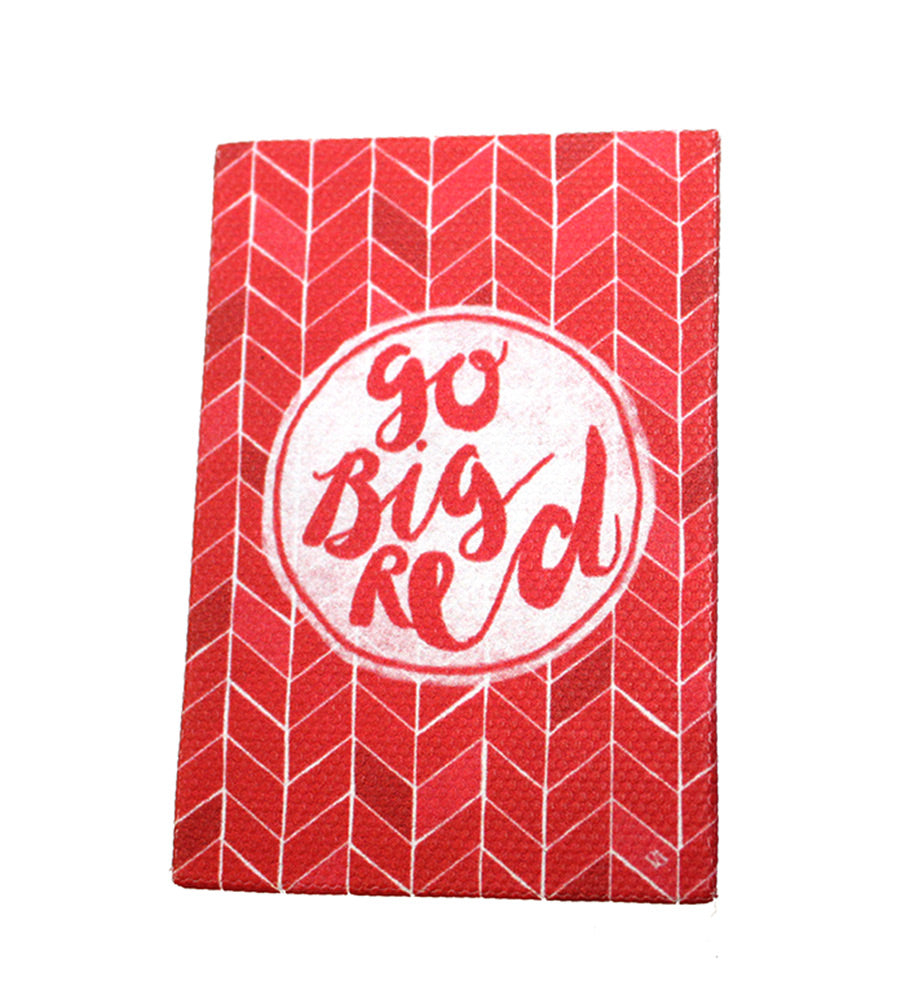 Go Big Red Geometric Magnet