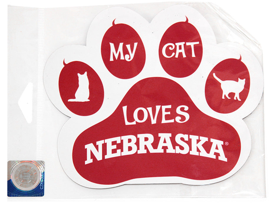 My Cat Loves Nebraska Magnet