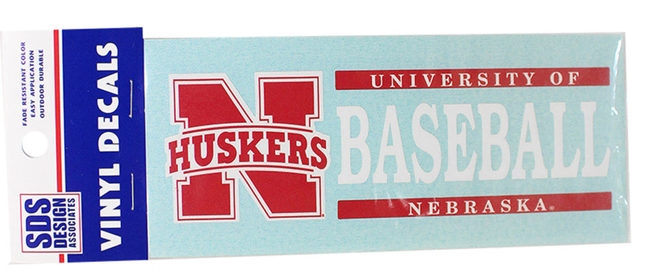 Nebraska Baseball Horizontal Decal