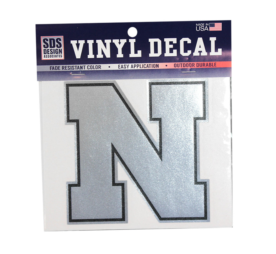 Silver Nebraska N Decal