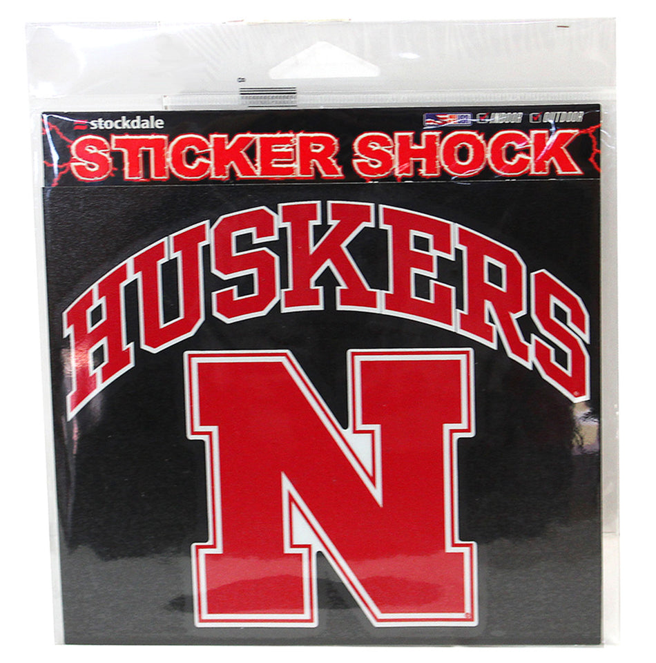 Diecut Huskers Arch Decal