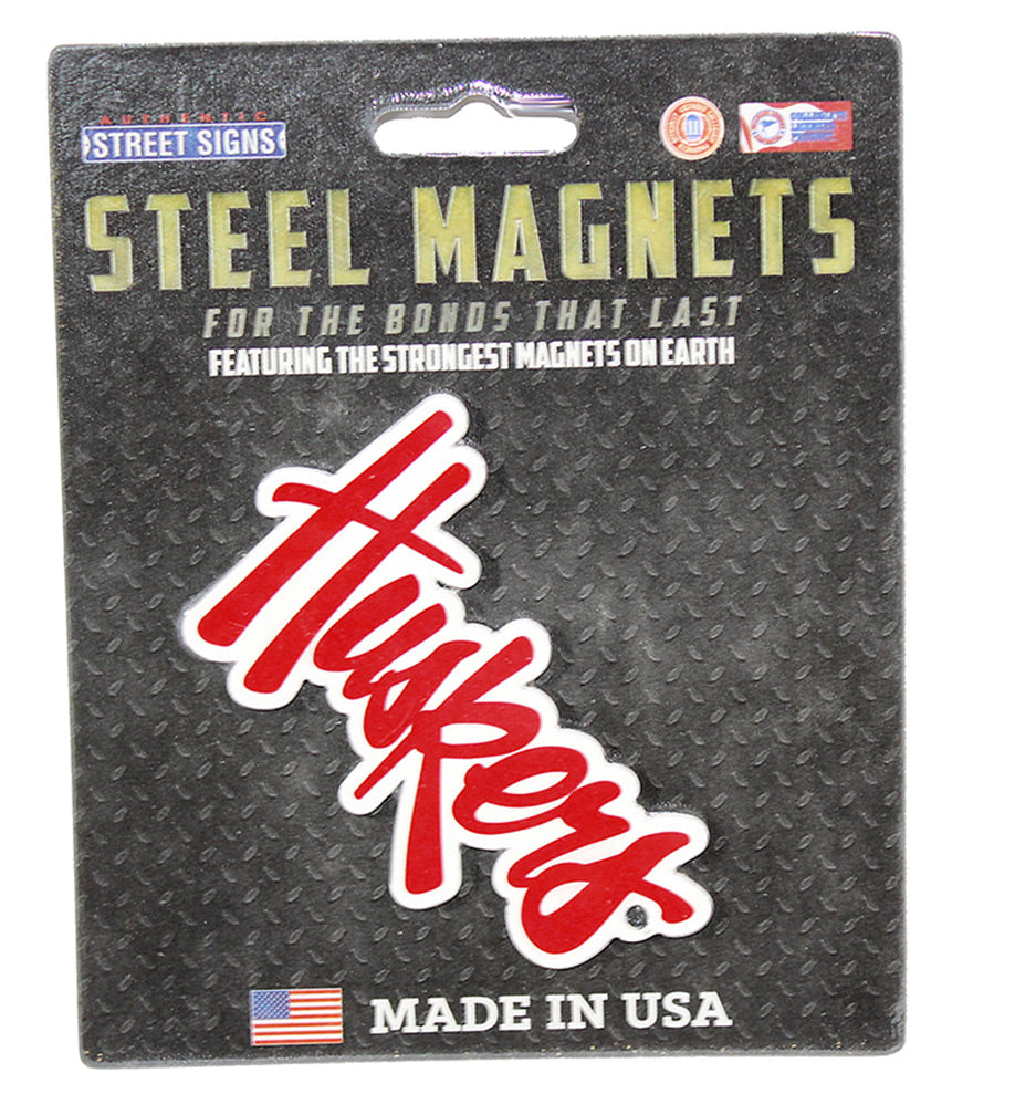 Huskers Script Steel Magnet