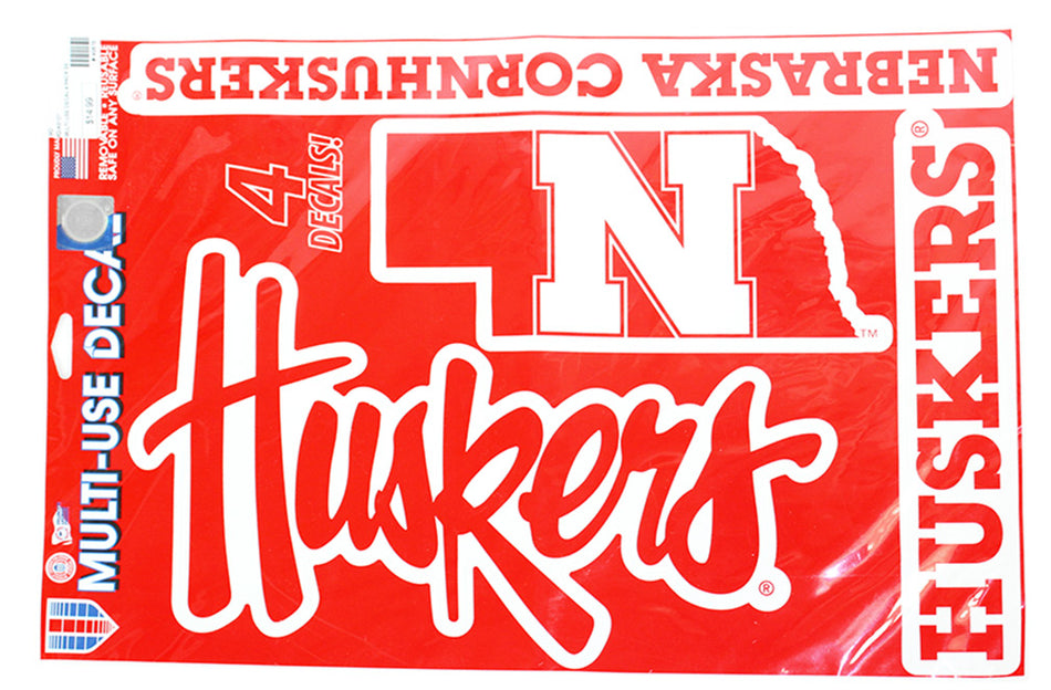 Huskers Multi Use 4 Pack Decals
