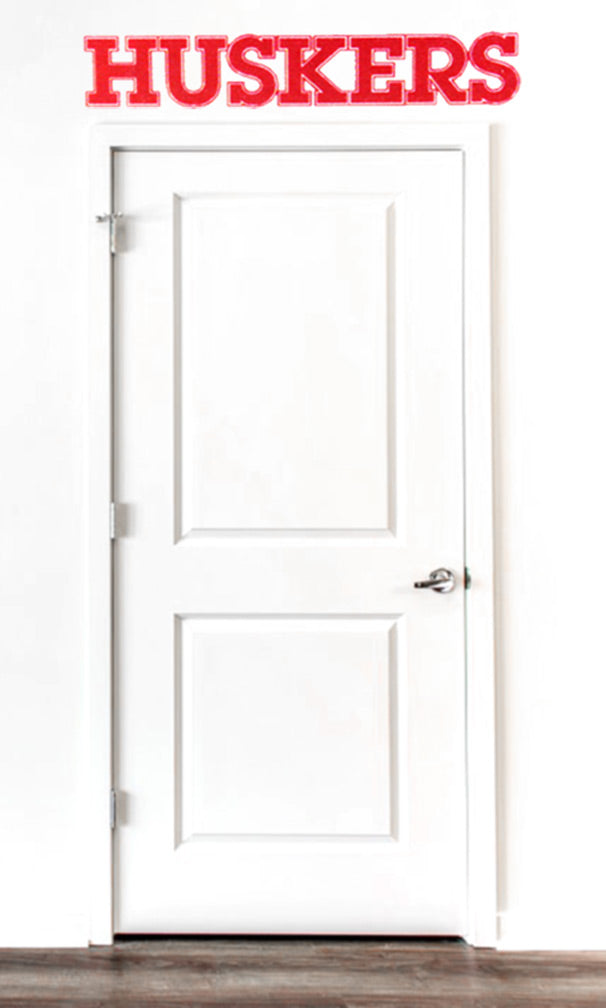 Huskers Block Over Door Wall Decal