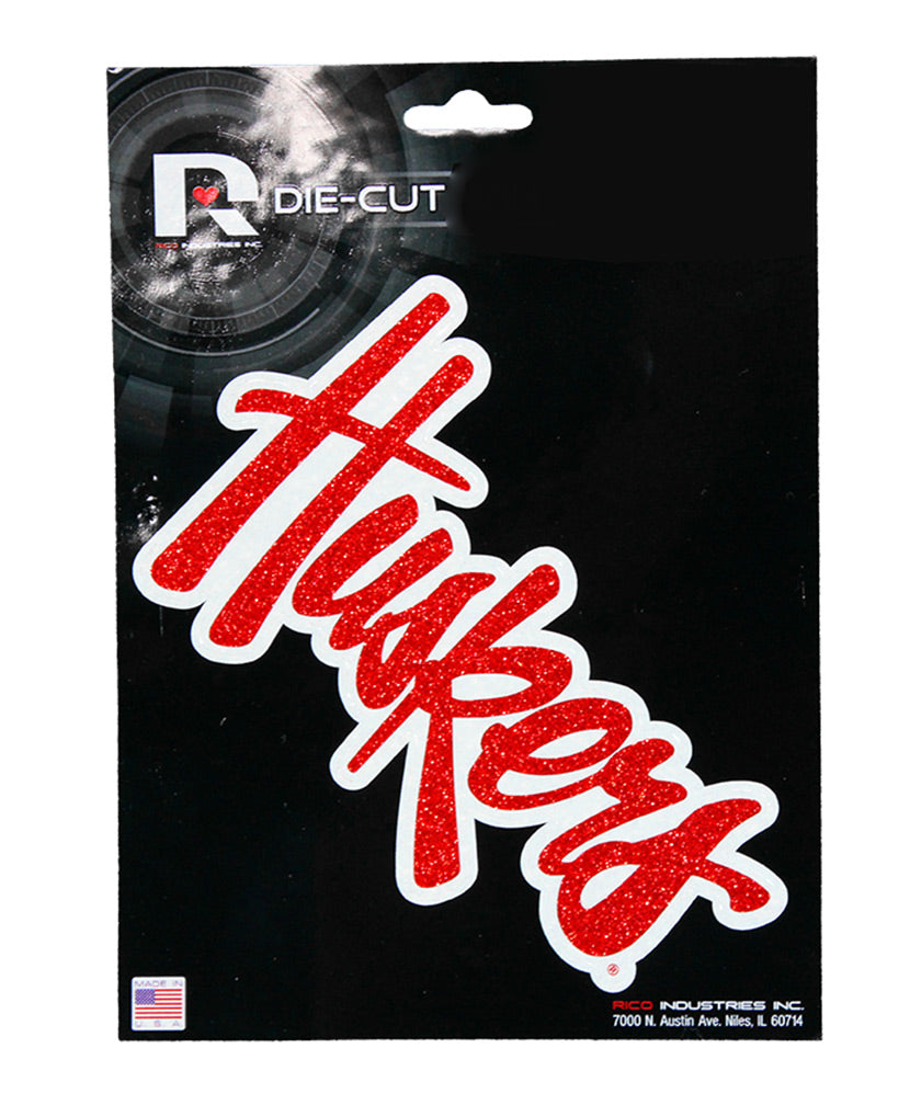 Glitter Huskers Script Decal