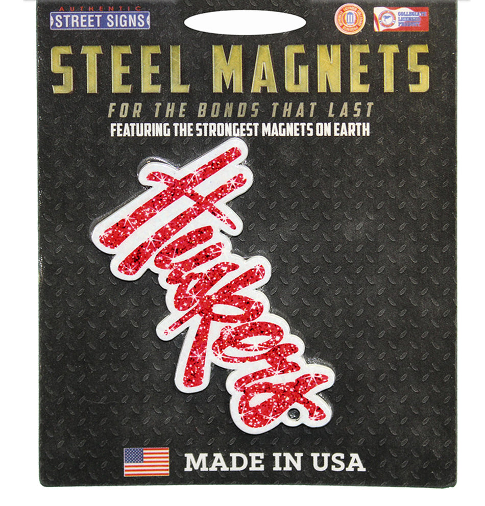 Huskers Glitter Steel Magnet - 4 inch