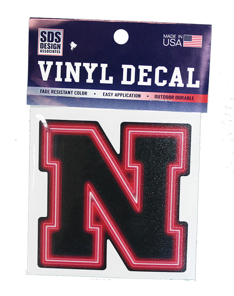 Neon Nebraska Logo Decal