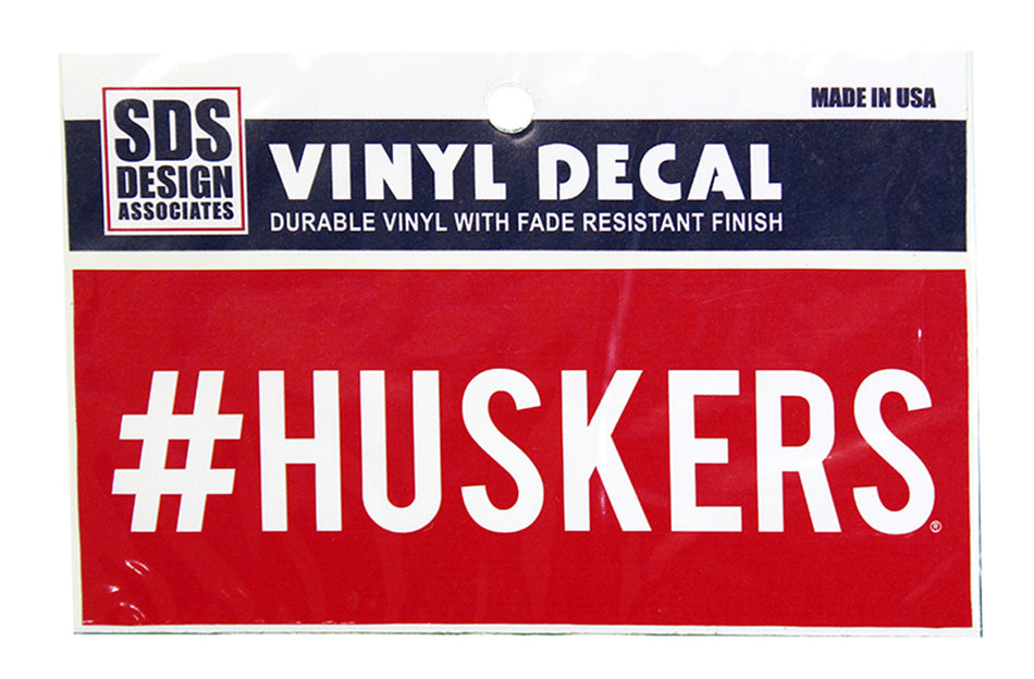 Hashtag Huskers Bumper Decal