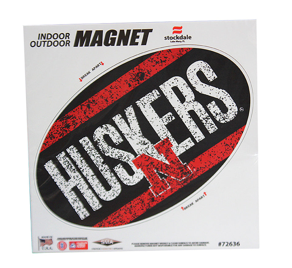 Huskers Distressed Magnet
