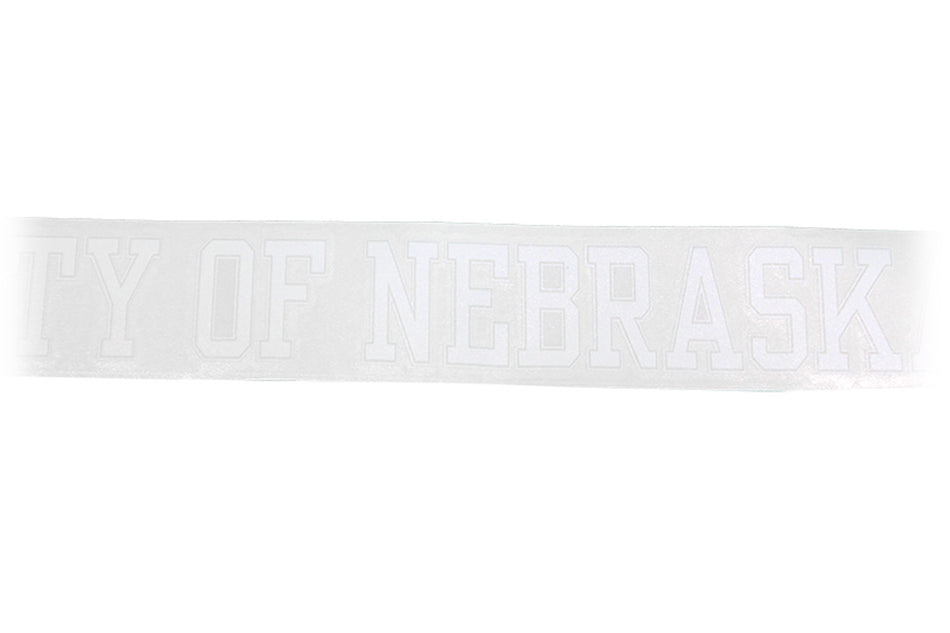 University Of Nebraska White Decal N