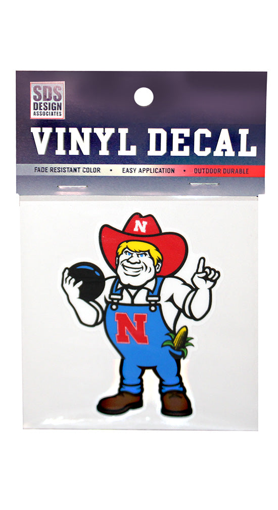 NEW HERBIE!  Bowling Herbie Husker 3 Inch Decal