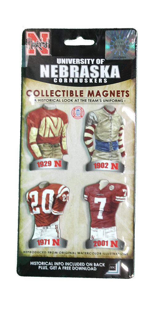 Cornhuskers Uniforms History Magnets