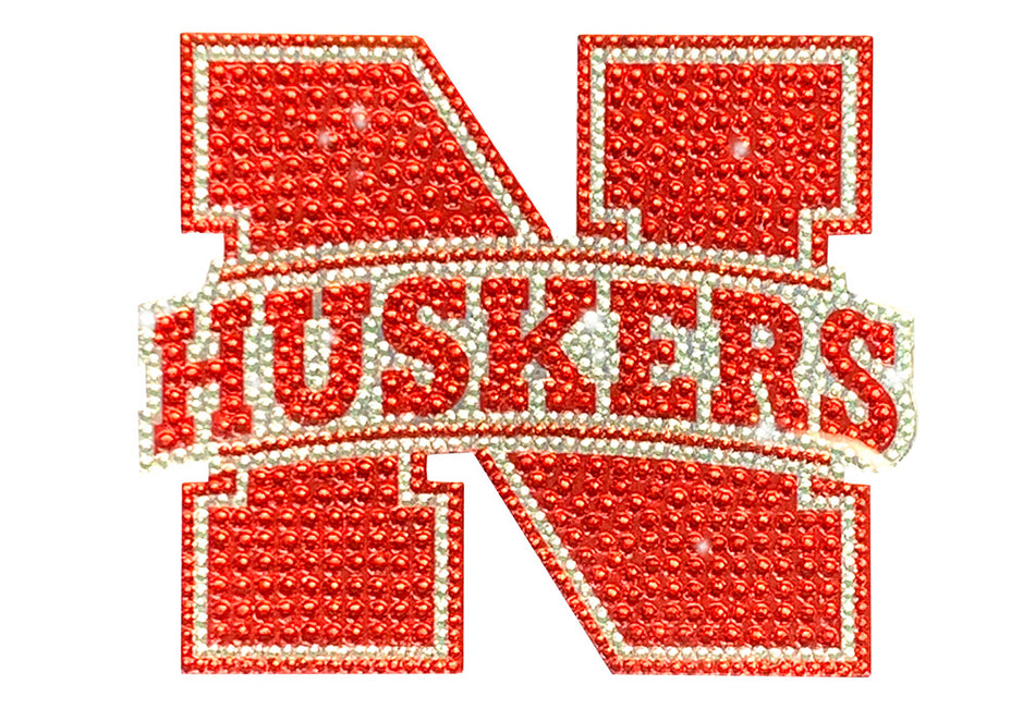 Rhinestone N Huskers Decal