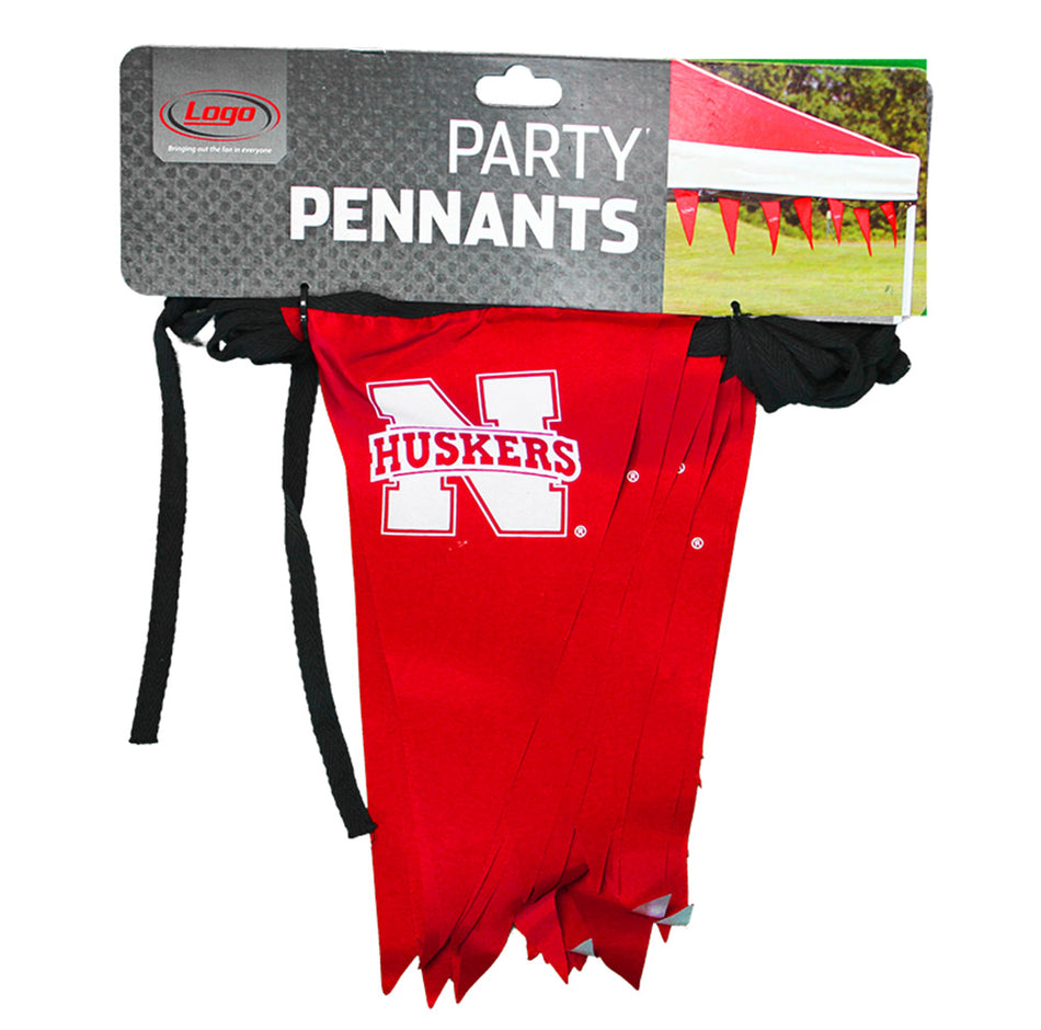 Husker Party Flags - 30 Foot Strand