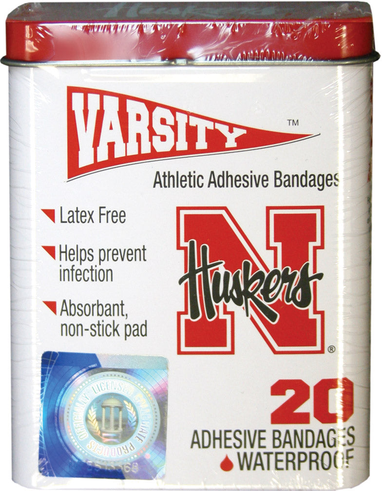 Huskers Adhesive Band-Aids In Tin Box