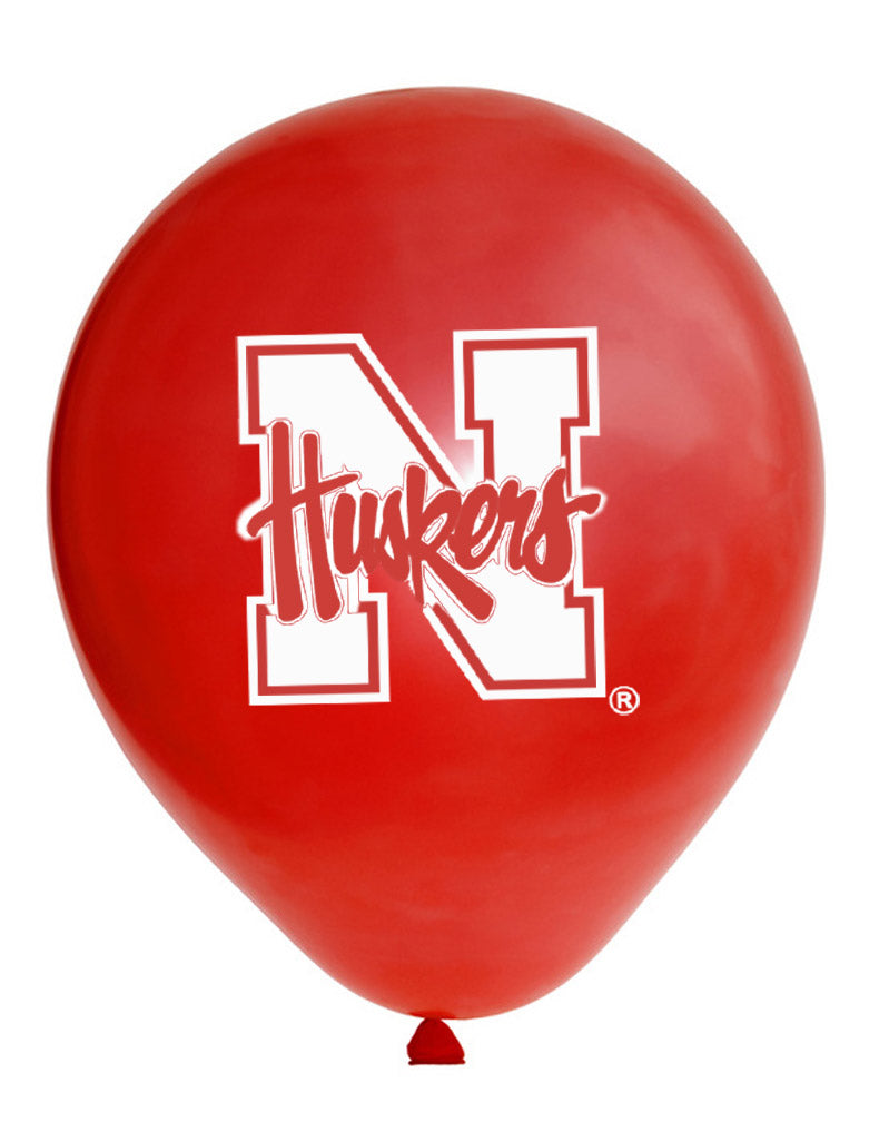 N Huskers Balloons 6 pack