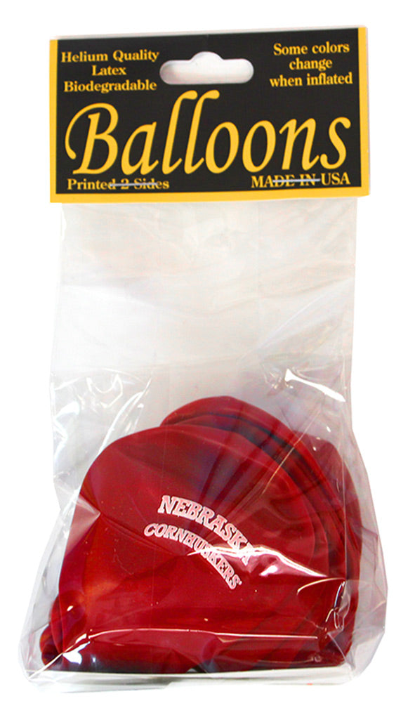 N Huskers Balloons 10 pack
