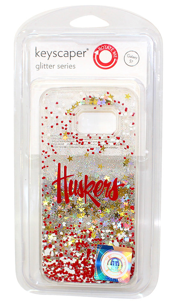 Husker Galaxy S7 Glitter Case